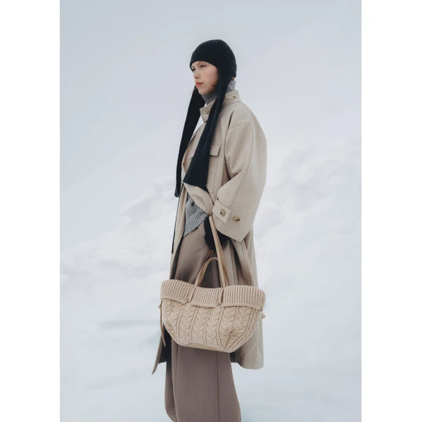 Polene Cyme Mini in Ecru Bag, view 3