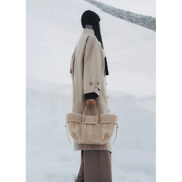 Polene Cyme Mini in Ecru Bag, view 4