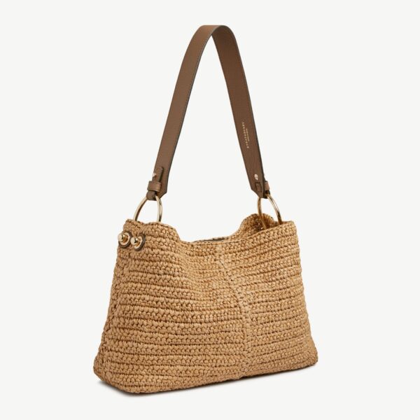 Strathberry Lana Hobo in Raffia and Clay, view 3