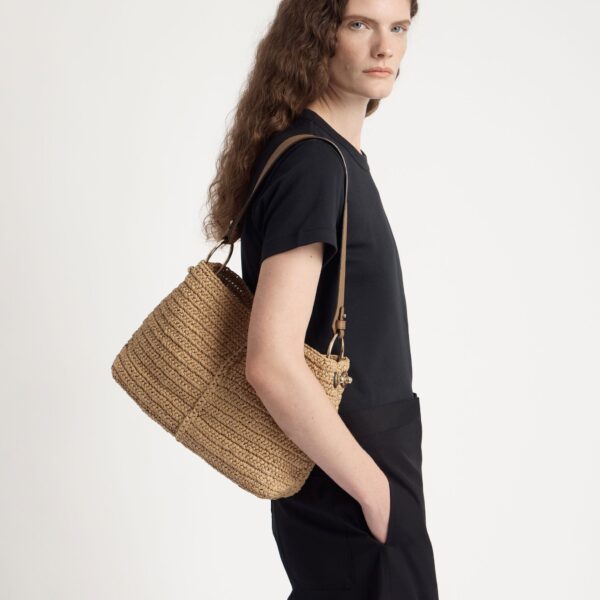 Strathberry Lana Hobo in Raffia and Clay, view 8