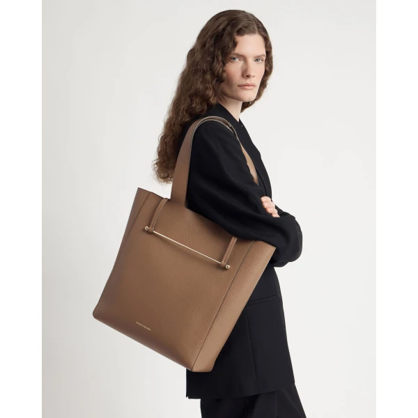 Strathberry Melody Tote in Clay, view 9