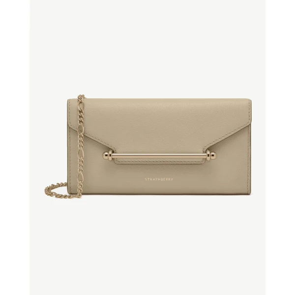Strathberry Multrees Chain Wallet in Sand, view 2