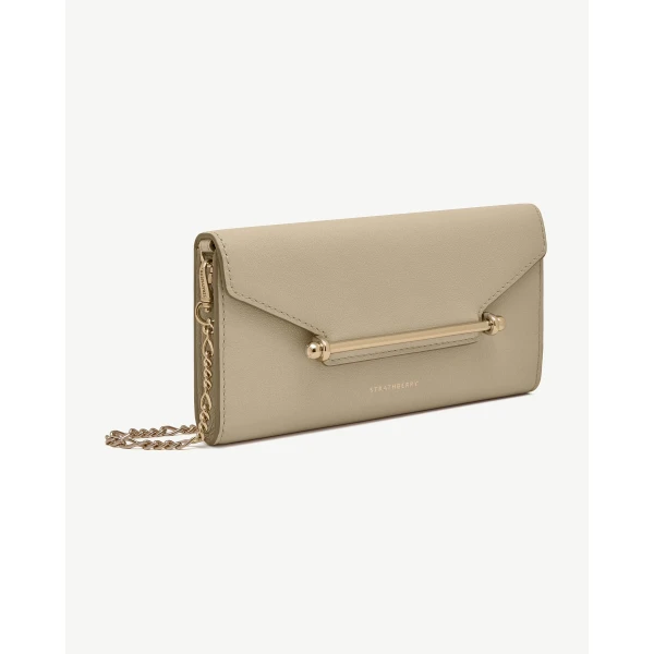 Strathberry Multrees Chain Wallet in Sand, view 3