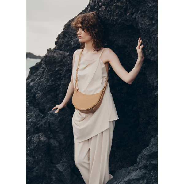 Polene Numéro Dix in Beige Bag, view 2