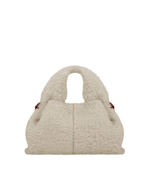 Polène Numéro Neuf Mini in Ecru Shearling Numéro Neuf Mini in Ecru Shearling - Mini Bags - Parisian Luxury Leather Bag at Luxury Shoes 