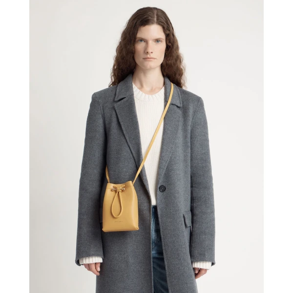Strathberry Osette Midi Pouch in Brûlée, view 7