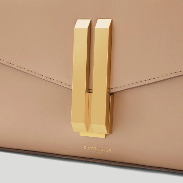 Demellier The Vancouver Clutch in Dark Sand Clutch Bag, view 2