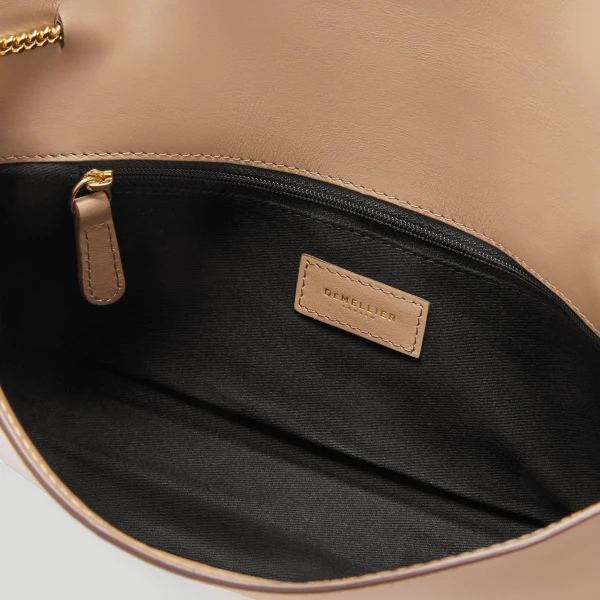 Demellier The Vancouver Clutch in Dark Sand Clutch Bag, view 4