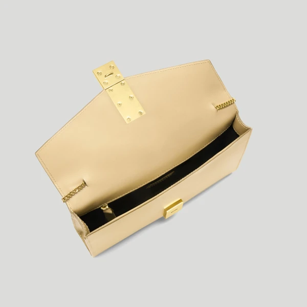 Demellier The Vancouver Clutch in Dune Clutch Bag, view 4