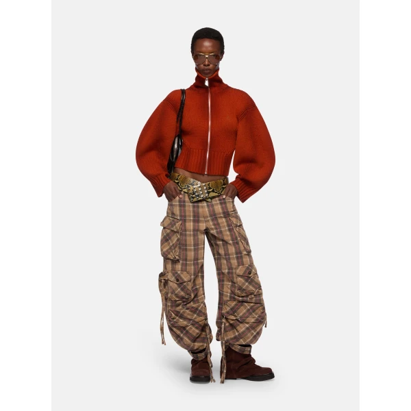 The Attico Beige and black long pant, view 2