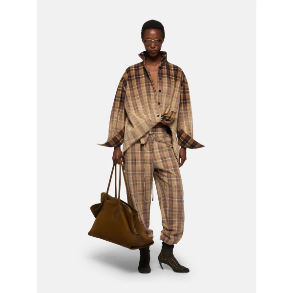 The Attico Beige and black long pant, view 2