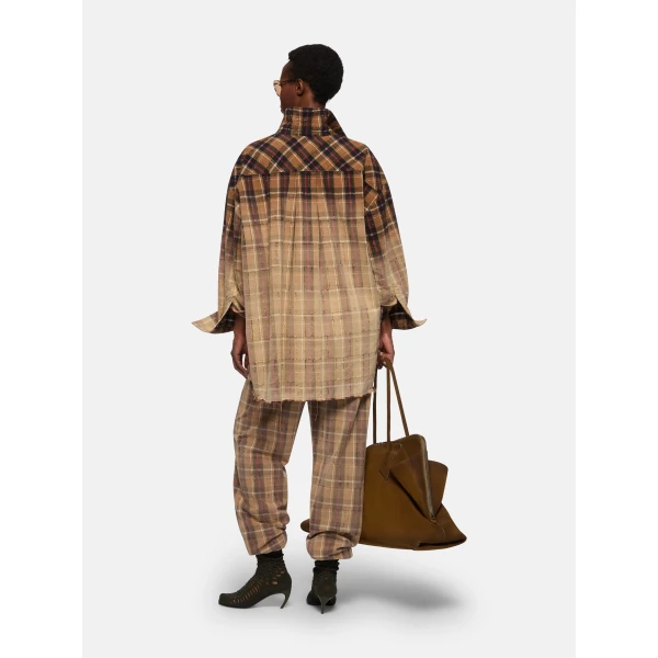 The Attico Beige and black long pant, view 3