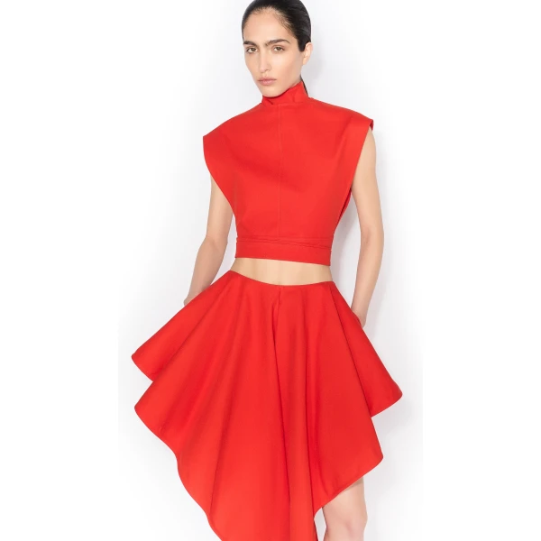 Alaia Belted Cotton Top, view 4