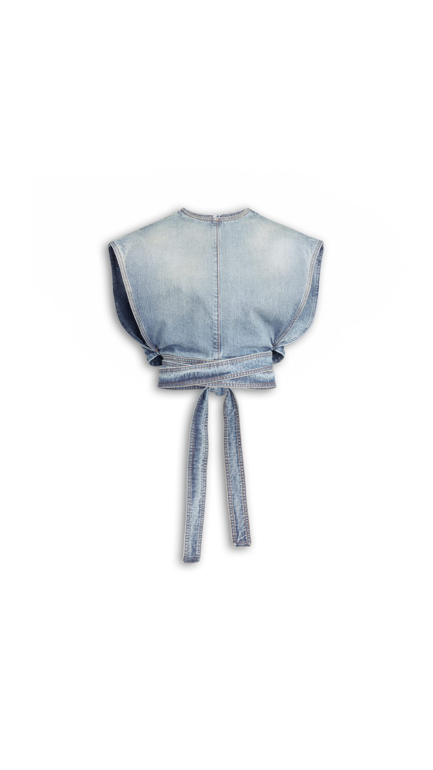 Alaia Belted Denim Top