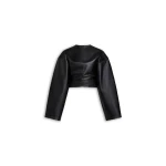 Alaia Belted Leather Top
