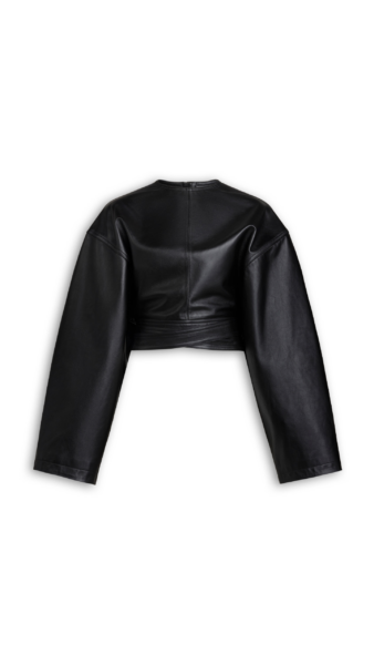 Alaïa Belted Leather Top - ALAÏA Tops - Laser Cut Luxury - Shop at Luxury Shoes 