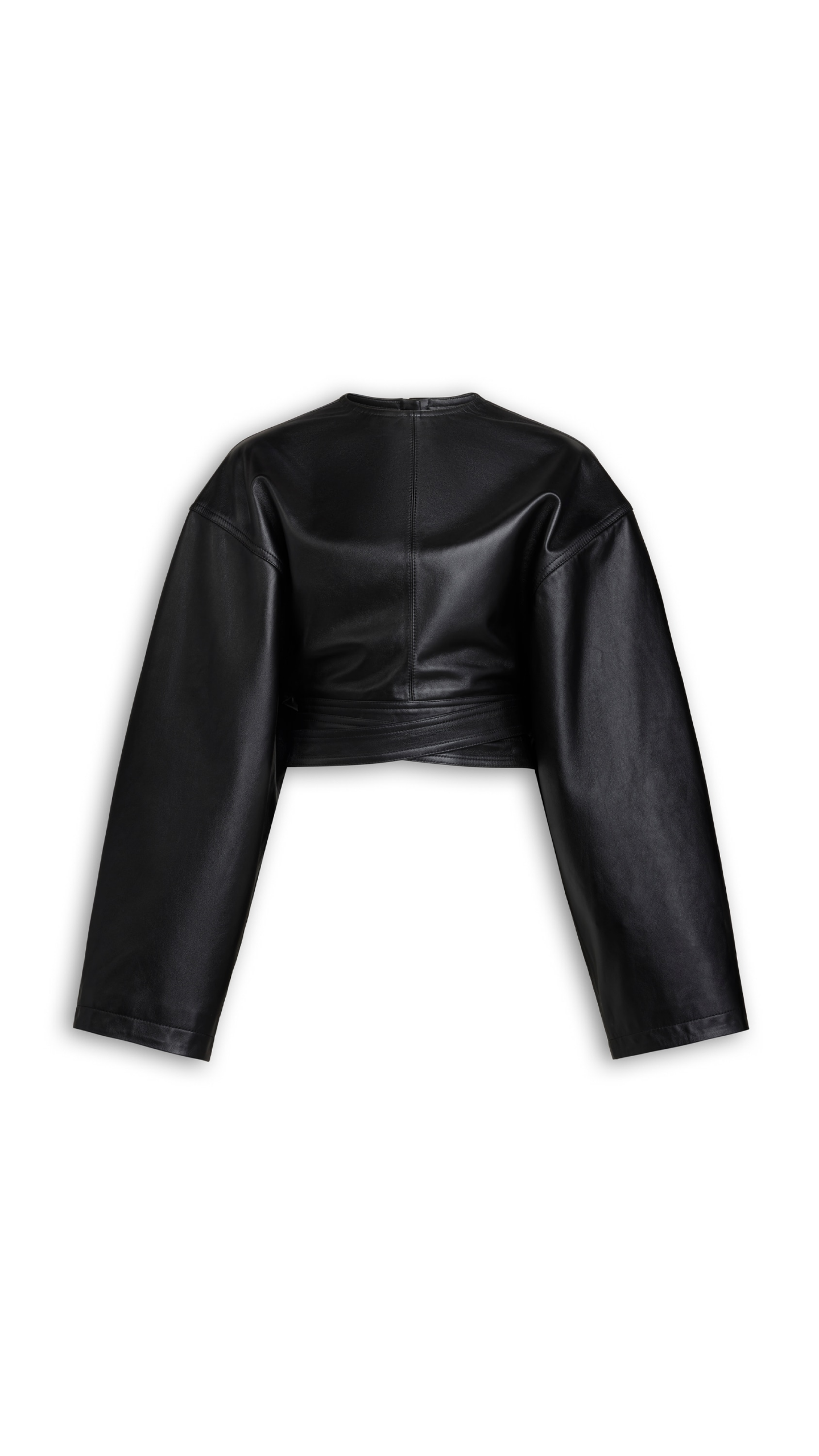 Alaia Belted Leather Top