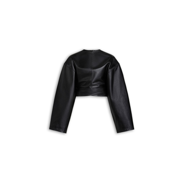 Alaïa Belted Leather Top - ALAÏA Tops - Laser Cut Luxury - Shop at Luxury Shoes 