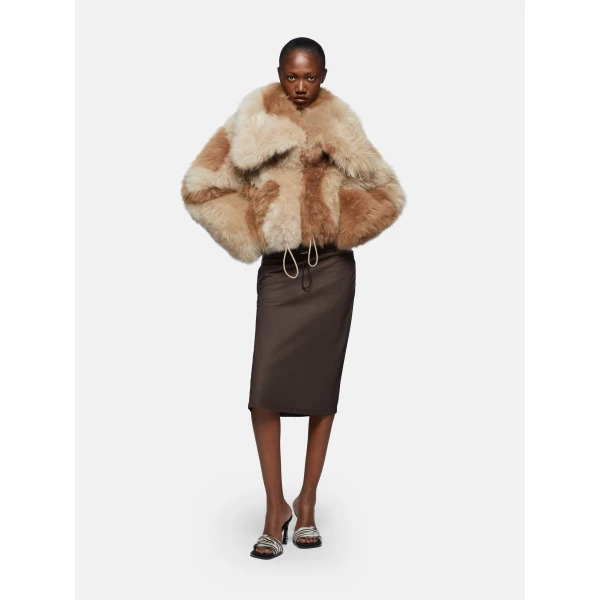The Attico Bicolor beige jacket, view 2
