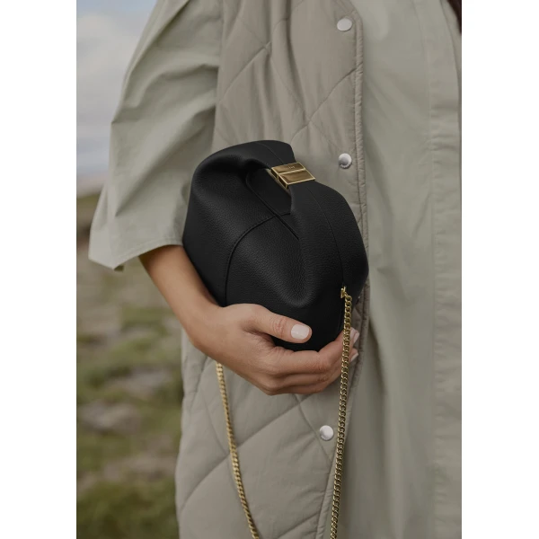 Polene Béri in Black Chain Bag, view 3
