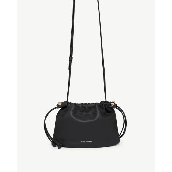 Strathberry Charlotte Drawstring in Black, view 2