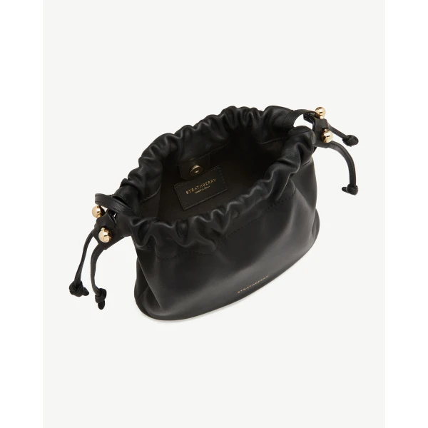 Strathberry Charlotte Drawstring in Black, view 3