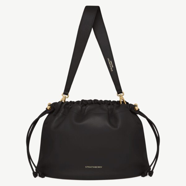Strathberry Charlotte Midi Drawstring in Black, view 2