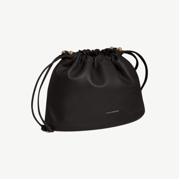 Strathberry Charlotte Midi Drawstring in Black, view 3
