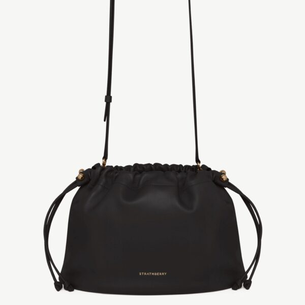 Strathberry Charlotte Midi Drawstring in Black, view 5