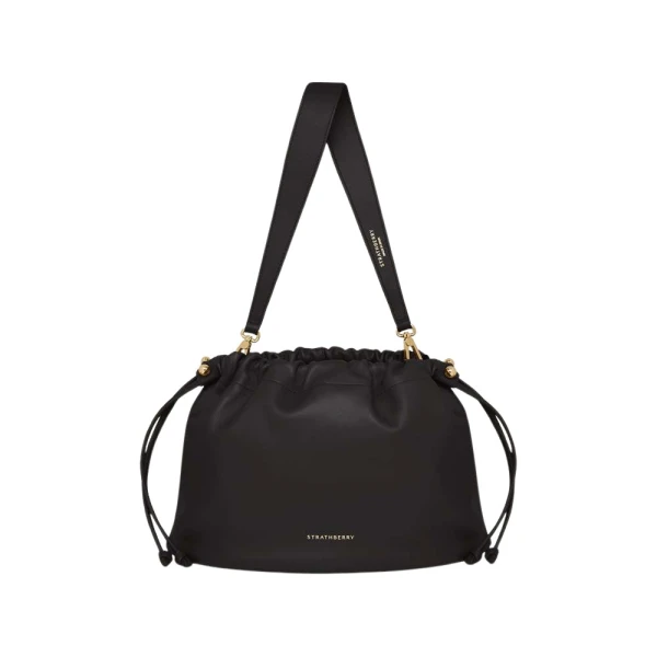 Strathberry Charlotte Midi Drawstring in Black