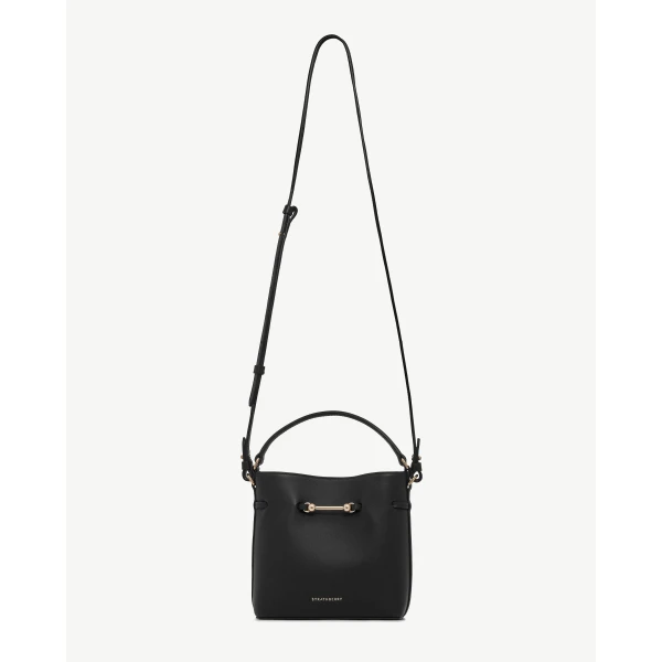 Strathberry Corda Bucket Mini in Black, view 2
