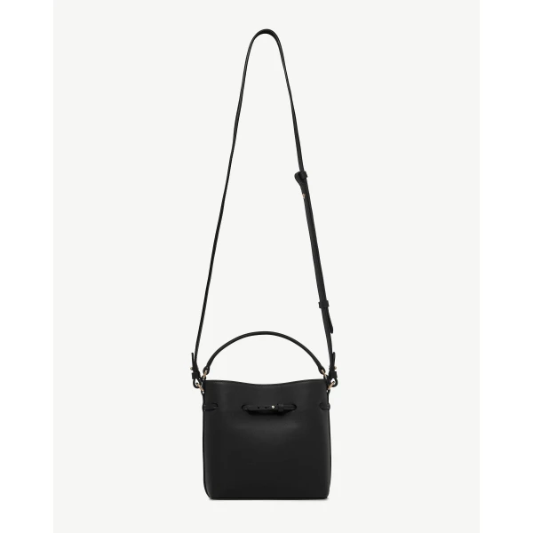 Strathberry Corda Bucket Mini in Black, view 4