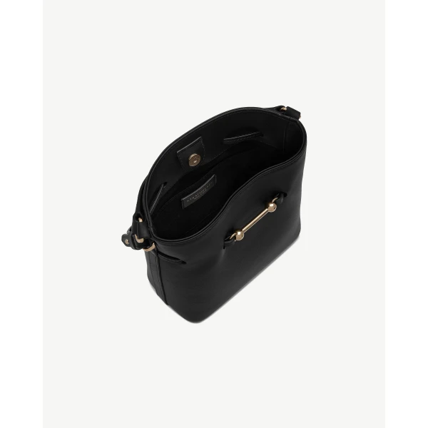 Strathberry Corda Bucket Mini in Black, view 5