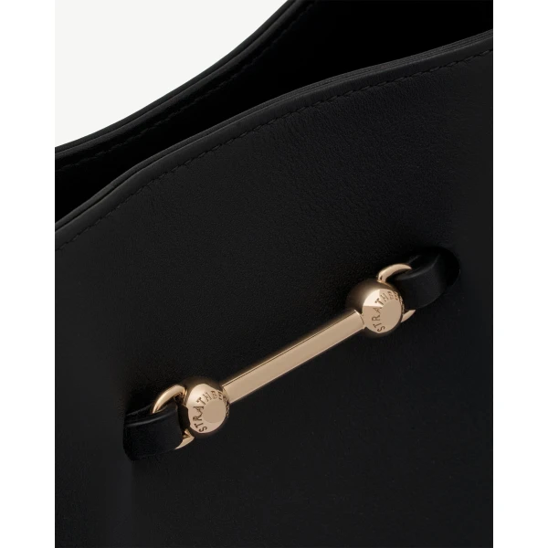 Strathberry Corda Bucket Mini in Black, view 7