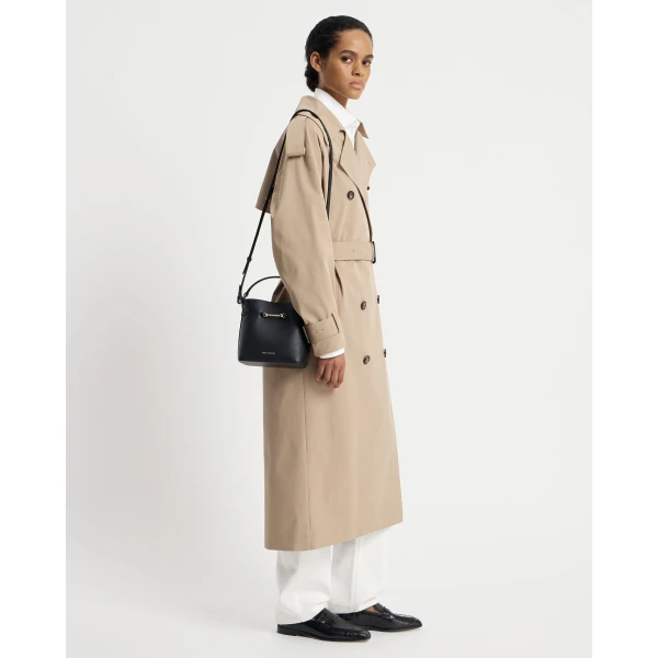 Strathberry Corda Bucket Mini in Black, view 8
