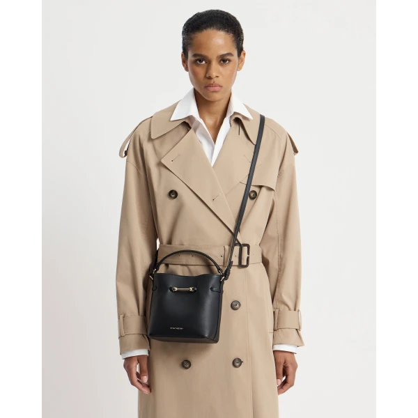 Strathberry Corda Bucket Mini in Black, view 9