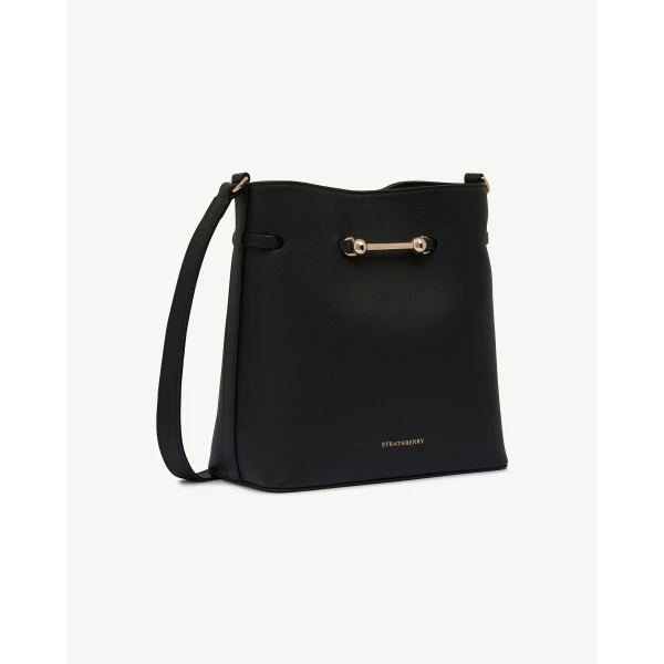 Strathberry Corda Bucket in Black, view 3