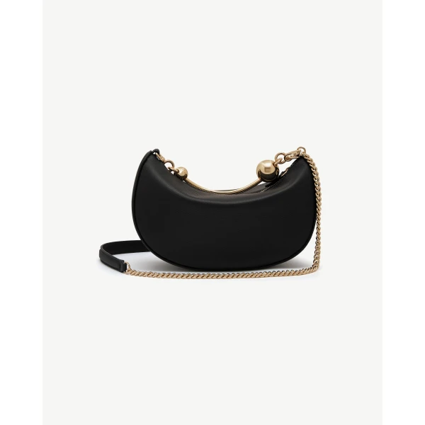 Strathberry Crescent Moon Mini in Black, view 4