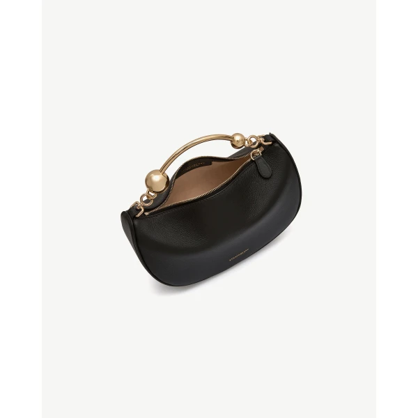 Strathberry Crescent Moon Mini in Black, view 5