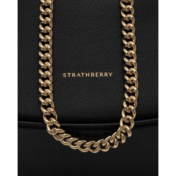 Strathberry Crescent Moon Mini in Black, view 6