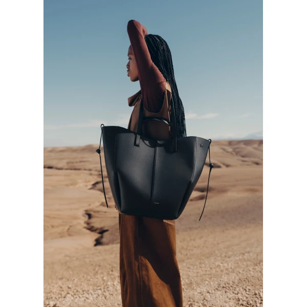 Polene Cyme Tote in Black Bag, view 2