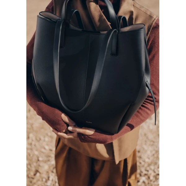 Polene Cyme Tote in Black Bag, view 3