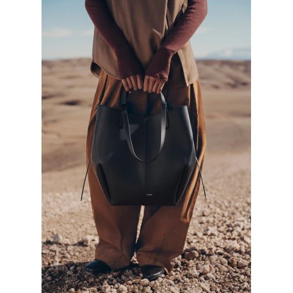 Polene Cyme Tote in Black Bag, view 4