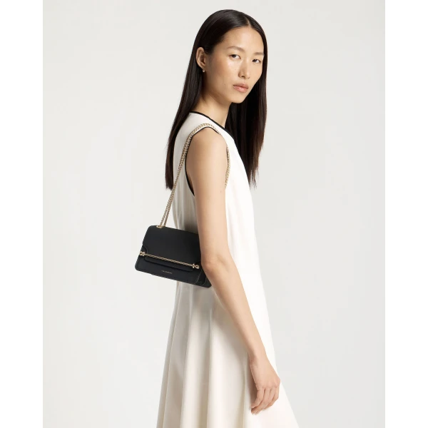 Strathberry East/West Mini in Black, view 8