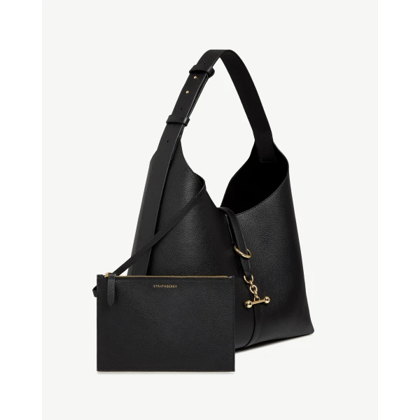 Strathberry Kite Hobo Maxi in Black, view 8
