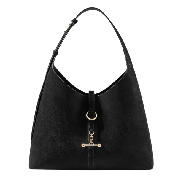 Kite Hobo Maxi in Black Suede