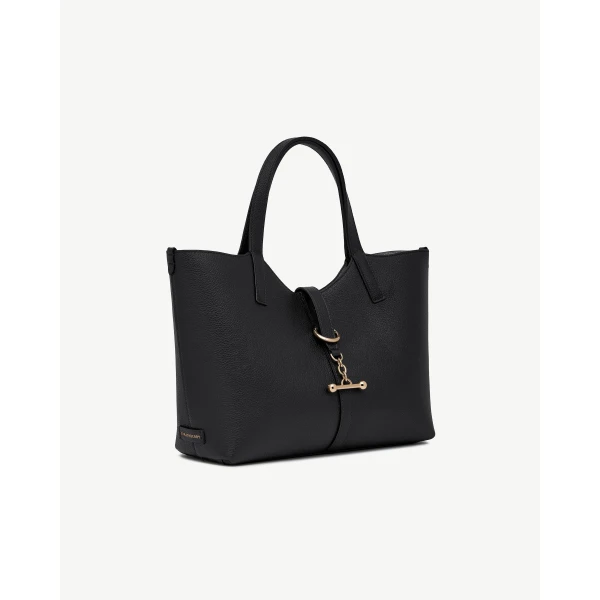 Strathberry Kite Tote Midi in Black, view 3