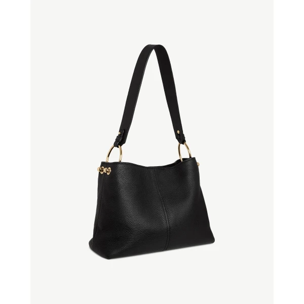 Strathberry Lana Hobo in Black, view 3