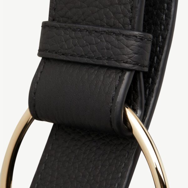 Strathberry Lana Midi Bucket Bag in Black, view 7