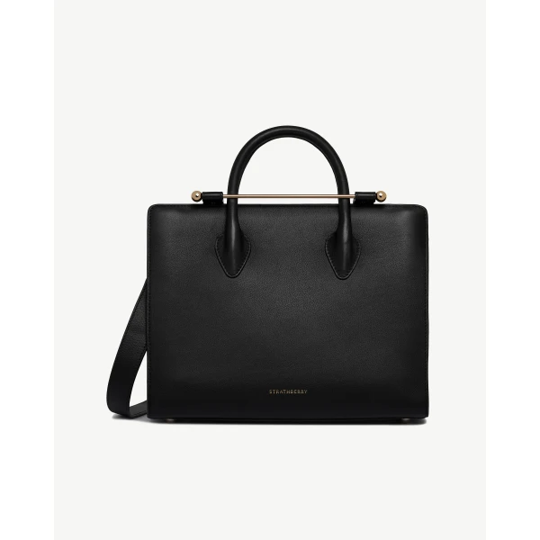 Strathberry Midi Tote in Black, view 2